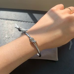 Tiffany inspired silver knot bracelet